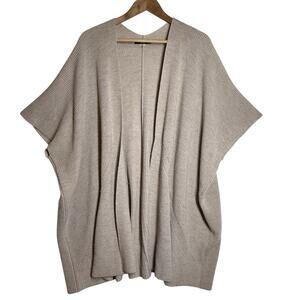 Tart Collections Beige 100% Merino Wool Open Cardigan Sweater M/L